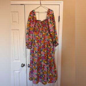 Umgee Multicolor Floral Smocked Dress